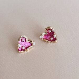 Vintage heart earrings S822